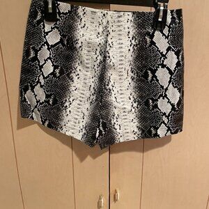 SNAKESKIN LEATHER SHORTS - RE:NAMED BRAND